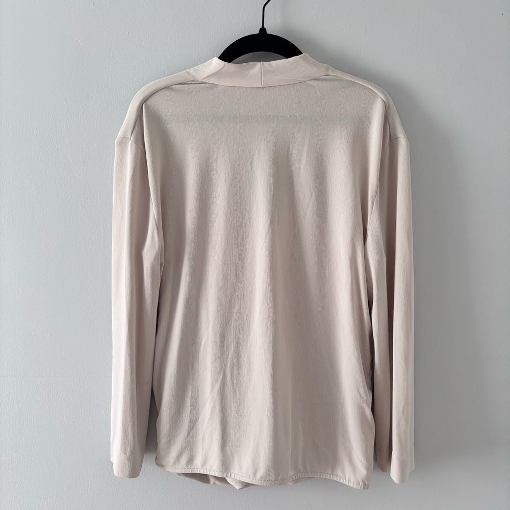 MM.LaFleur Cream Wrap-Front Blouse - Picture 4 of 5